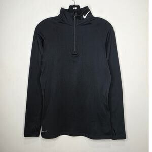 Nike Pro Combat black long sleeve quarter zip pullover shirt jacket - medium